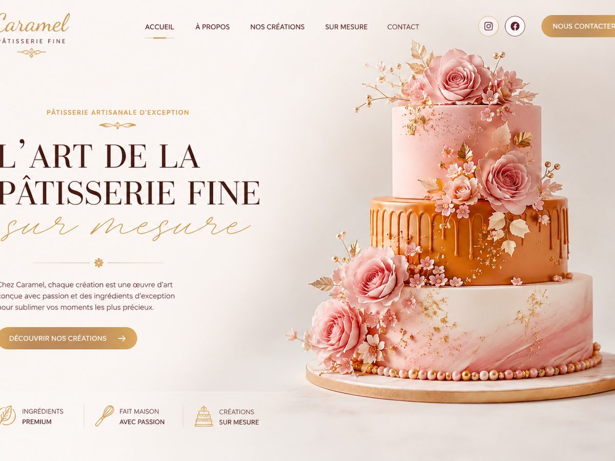 Pâtisserie Caramel — Site web vitrine