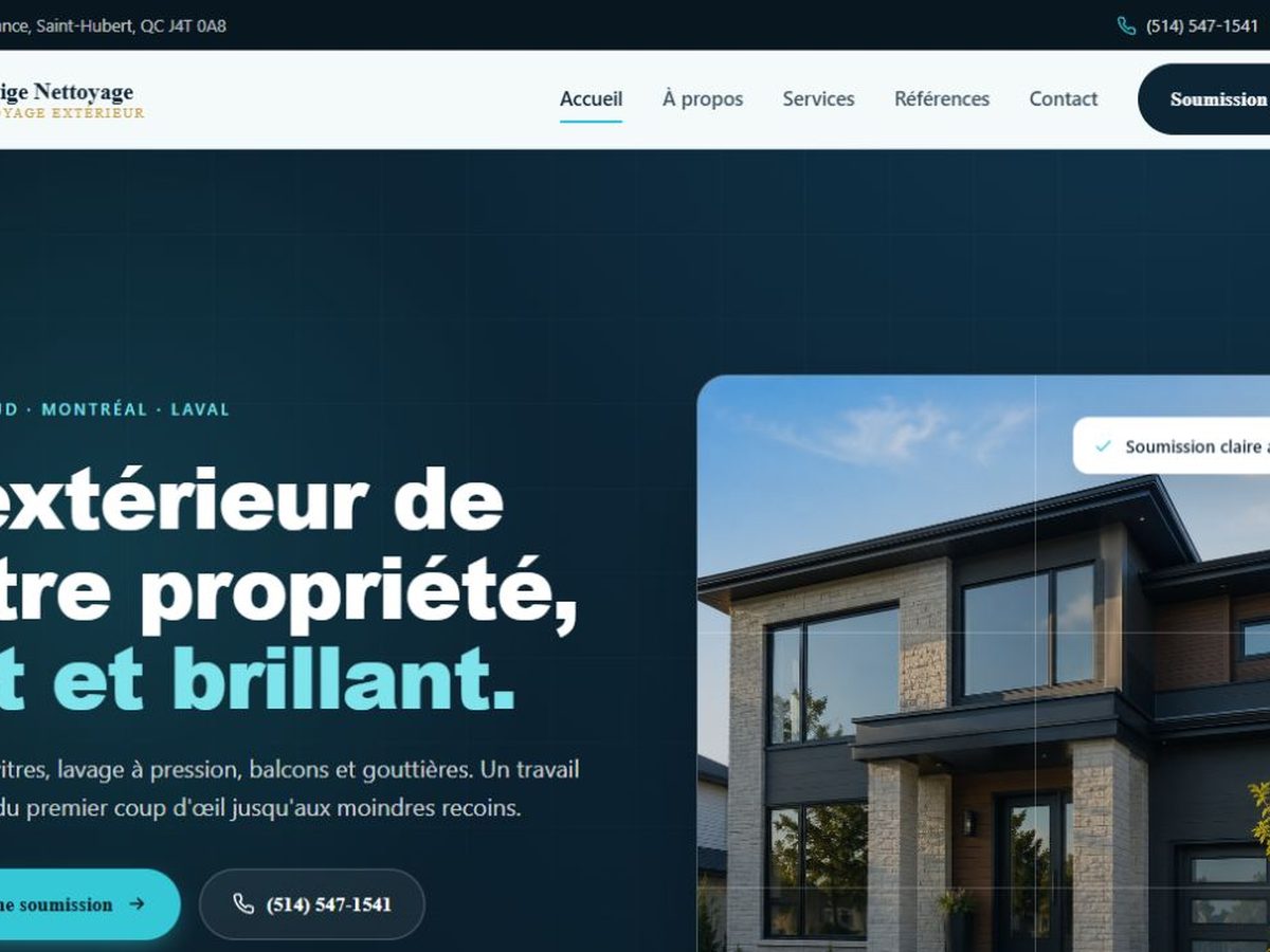 Prestige Nettoyage — Site web, Google Ads et publications Facebook